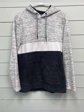 Departwest hoodie sweatshirt white gray and black men's size large